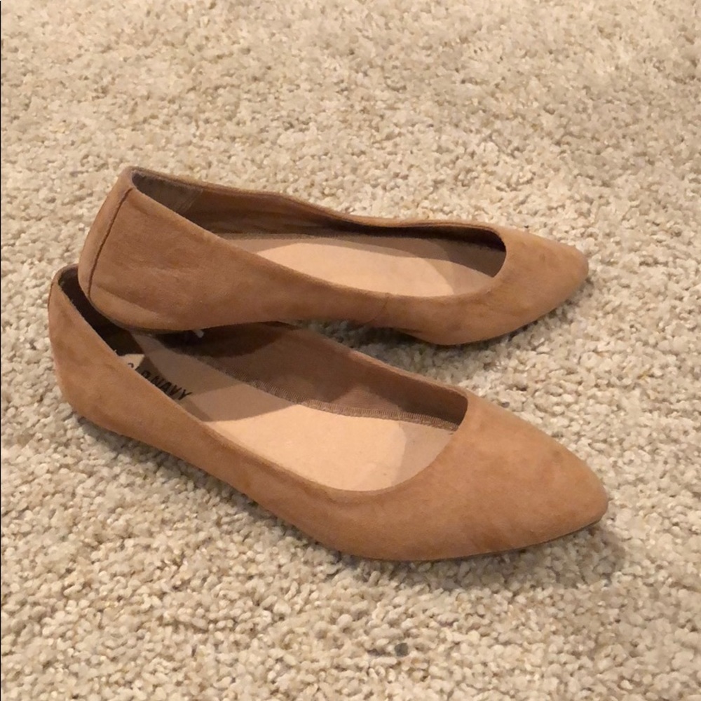 Old Navy - Tan Suede Pointed Toe Flat